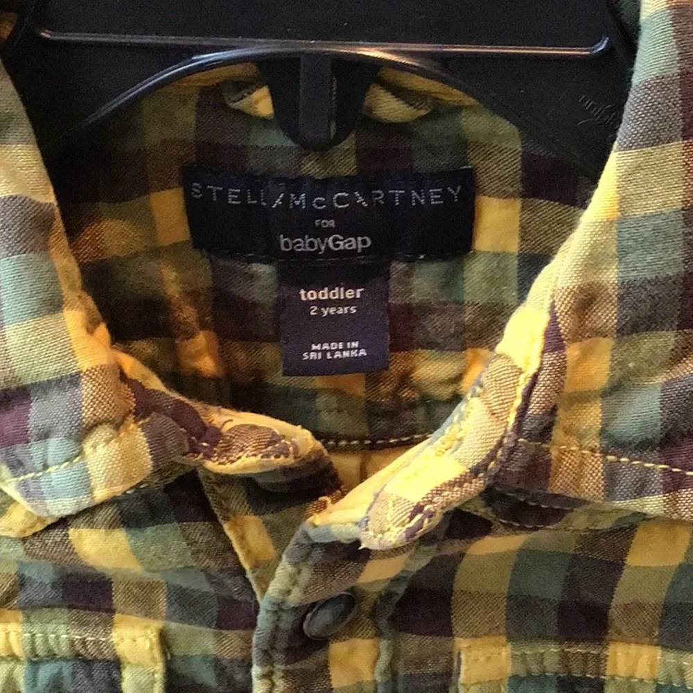 Stella McCartney Western Button Down Shirt‎ Snaps Plaid Cotton Thicker